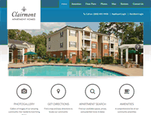 Tablet Screenshot of clairmont-apartments.com